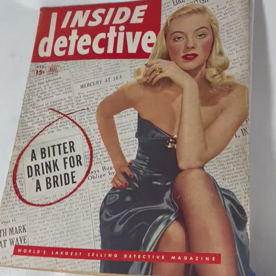 Rare Inside Detective Magazine Feb 1949, Crime Detective Stories, Vintage Pulp Fiction