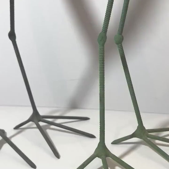 Mid-century Gino Bushini Sculptural Bird Candleholders