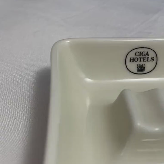 Ceramic Ashtray for Hotels, Ciga Design, Made in Germany, Unique Gift, Hotel Room Decor