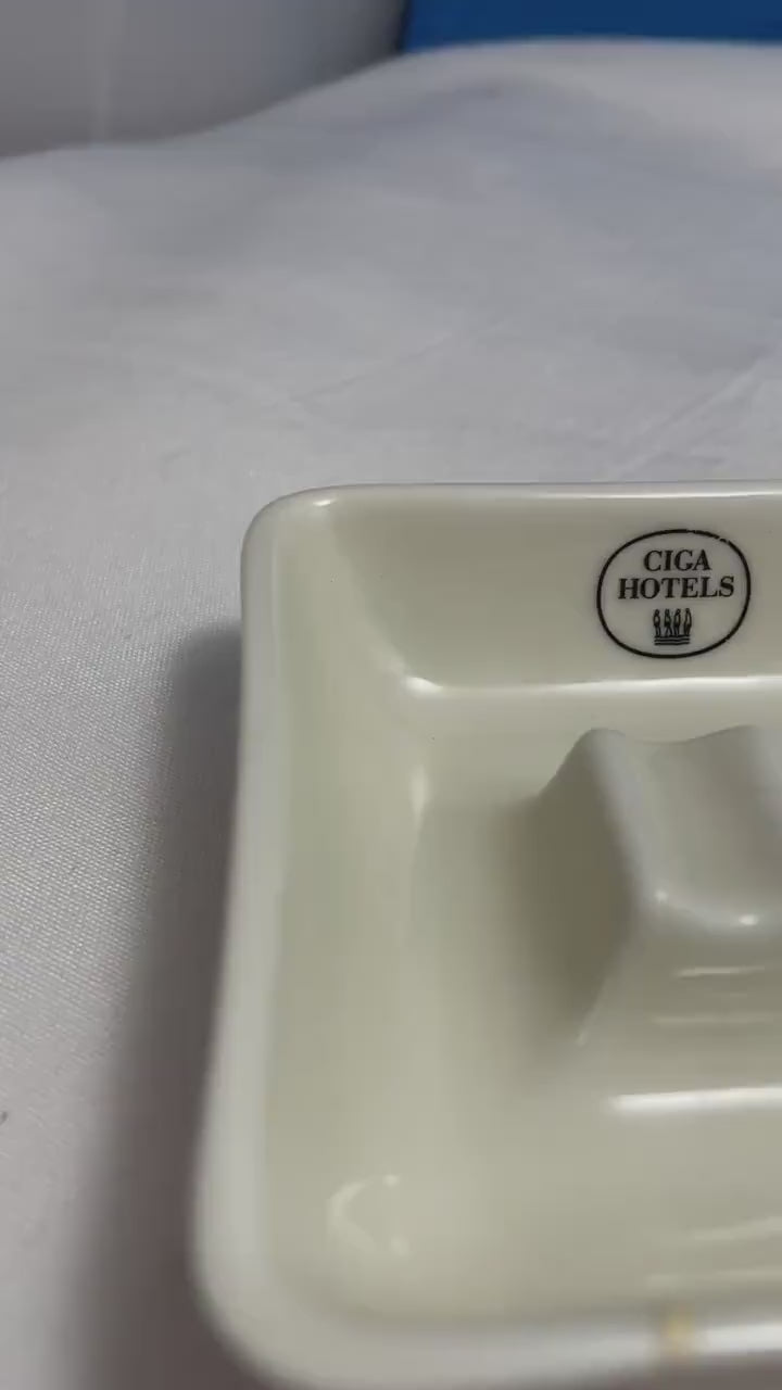Ceramic Ashtray for Hotels, Ciga Design, Made in Germany, Unique Gift, Hotel Room Decor