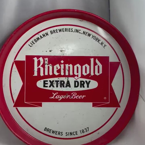 Vintage Rheingold beer Metal Serving tray.