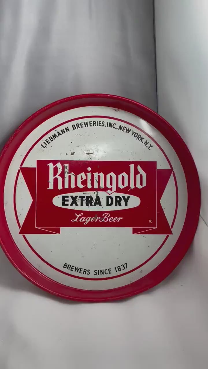 Vintage Rheingold beer Metal Serving tray.