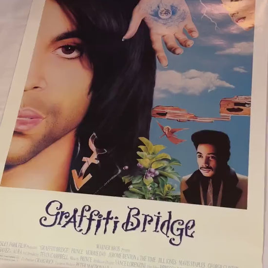 Vintage Prince Poster | 1990 Graffiti Bridge Poster | Vintage Movie Poster | Made In USA poster | Warner Brothers Original Poster