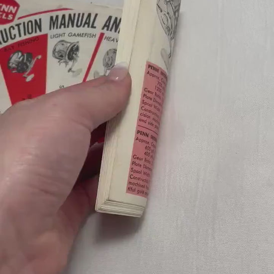 Penn Reels Catalog 34B Instruction Manual, Repair Parts List, Fishing Reel Manual, Maintenance Guide, Vintage Manual