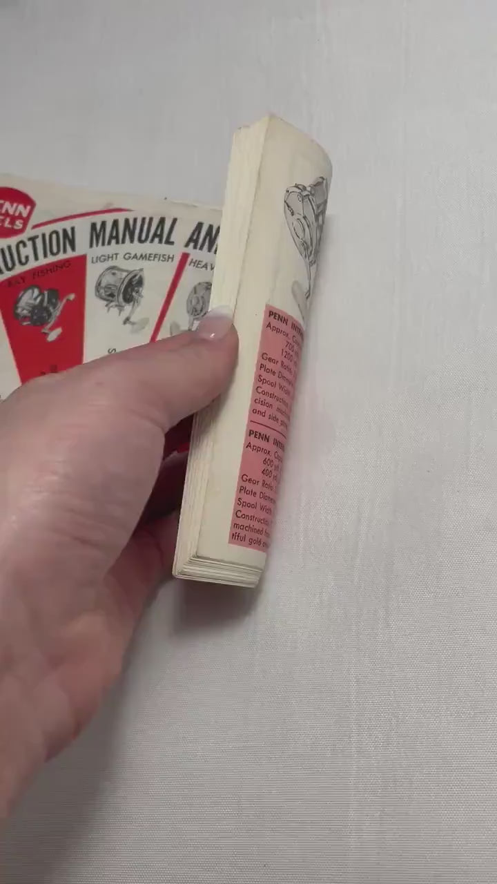 Penn Reels Catalog 34B Instruction Manual, Repair Parts List, Fishing Reel Manual, Maintenance Guide, Vintage Manual