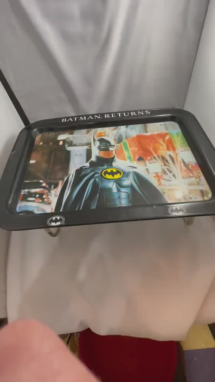 Vintage Batman Michael Keaton, Batman Returns vintage tv tray.