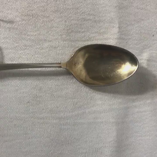 Vintage 1882 Theodore B. Starr Sterling Silver Tea Spoon with Gilding | Home & Living