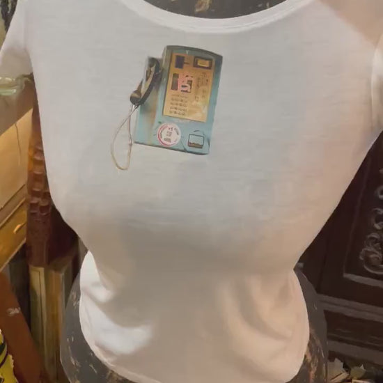 Collect T-Shirt with Pay Phone Graphic