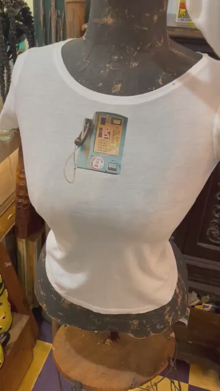 Collect T-Shirt with Pay Phone Graphic