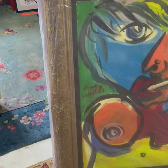 Peter Robert Keil Framed Artwork, My Dear Friend Andy Warhol Inspired, Wall Decor, Contemporary Art