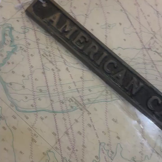 Vintage Railroad Name Plate for American Car and Foundry Company Builder, Berwick, PA Solid