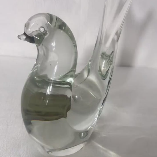 Vintage Glass Bird Sculpture | Glass Sculptures & Figurines