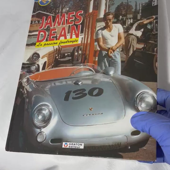 James Dean French Hardcover Book 1995, Le Passion Foudroyée, Car Enthusiast Gift, French Language Book