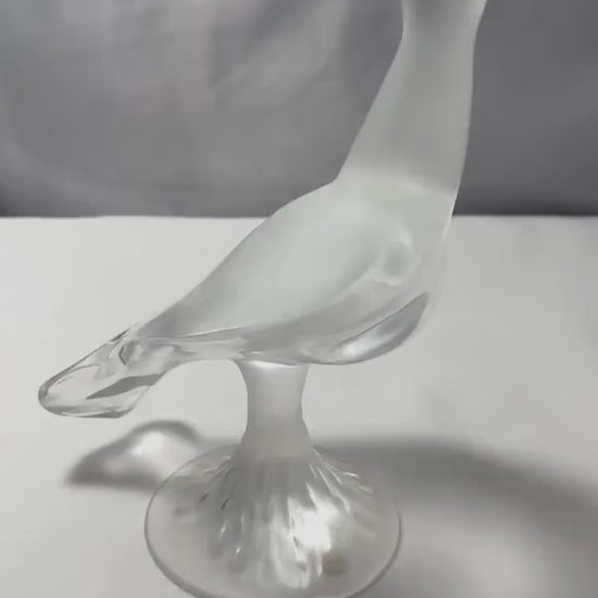 Vintage Lalique Crystal Seagull Figurine, Bird Statue, French Art Glass, Collectible Sculpture, Lalique France