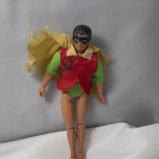 Vintage 1972 Mego Robin Action Figure Toy, Retro DC Comics Hero Memorabilia