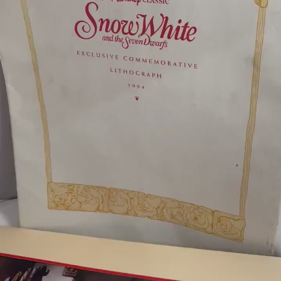 Disney’s Classic Snow White and the seven dwarf’s Exclusive Commemorative Lithograph 1994.