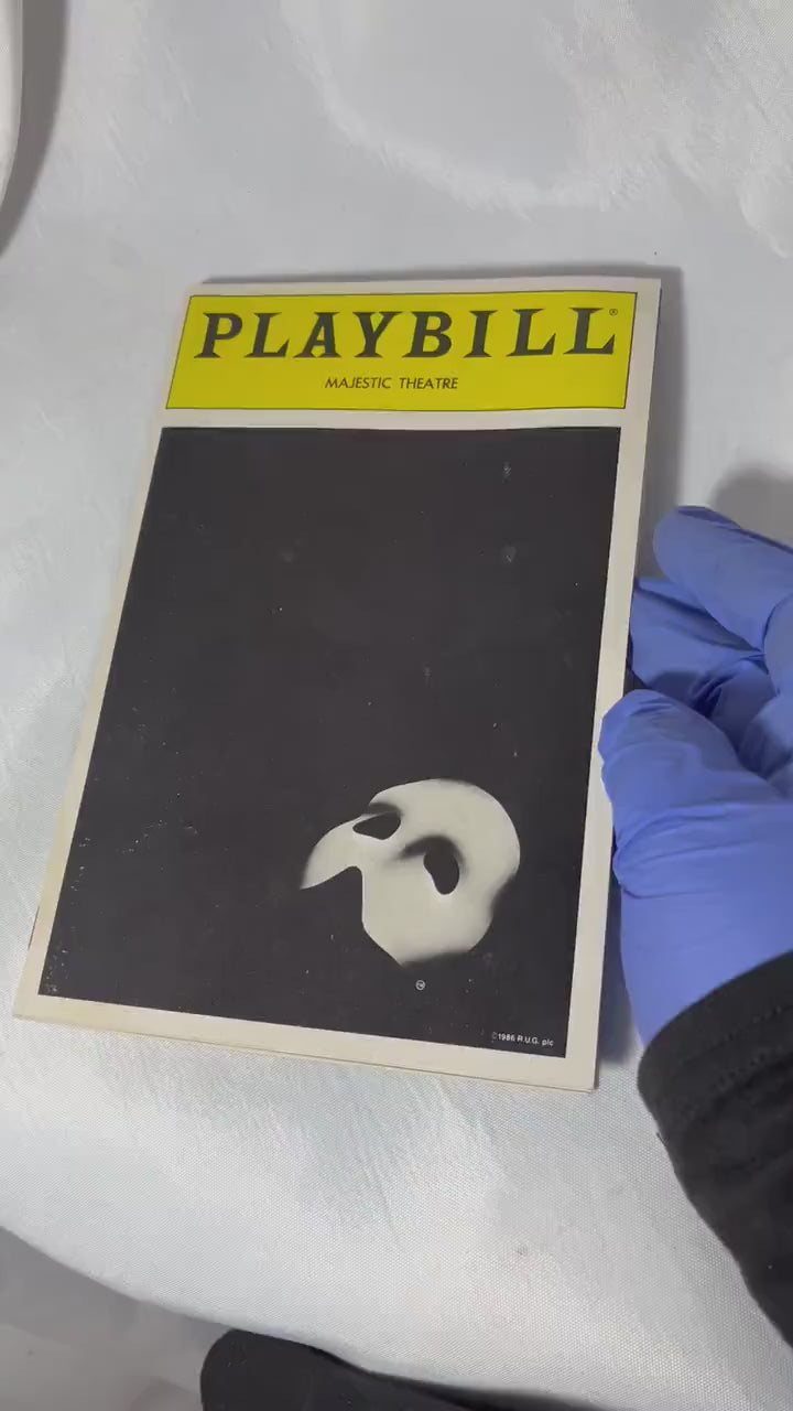 The Phantom of the Opera Playbill & Ticket Stub Set, 1988 Original Broadway Cast, Souvenir Collectible