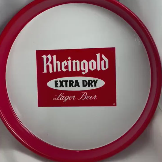 Vintage Rheingold beer serving tray large metal.